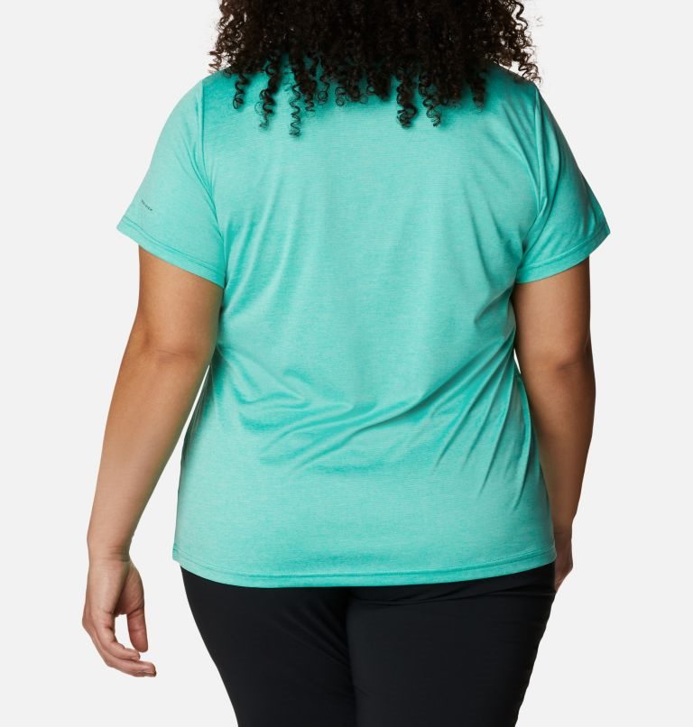 Women's Columbia Hike Short Sleeve Crew T Shirts Turquoise | Plus Size CA-D6458